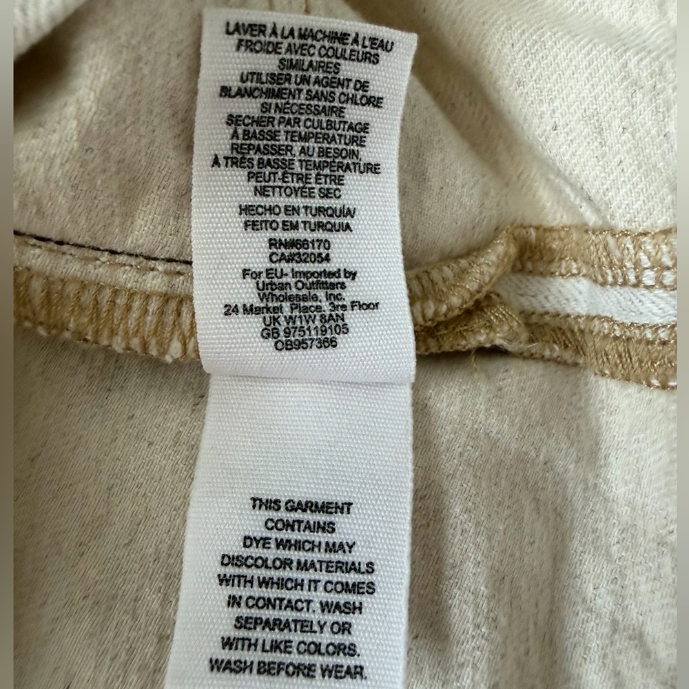 Free People Splendor In The Grass Light Oatmeal Paper - Bag Waist Mini Skirt-6/S - Picture 9 of 14